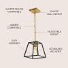 JONATHAN Y JYL6509A Girard 9.25″ 1-Light Farmhouse Industrial Iron LED Pendant Modern, Minimalist, Coastal Bedroom Living Room, Black/Brass Gold(9.25″ 1-Light)