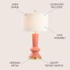 JONATHAN Y JYL6607B Ziggy 27″ Ceramic/Iron Contemporary Glam LED Table Lamp Bedside Desk Nightstand Lamp for Bedroom Living Room Office College Bookcase LED Bulb Included, Coral/Brass Gold(Coral/Brass Gold)