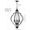 JONATHAN Y JYL6702A Selema 4-Light 19″ Iron Adjustable Ogee Lantern LED Pendant Bohemian Cottage Glam Transitional Dimmable Dining Room Living Room Kitchen Foyer Bedroom Hallway, Oil Rubbed Bronze