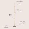 JONATHAN Y JYL7007C Iris 59.5″ Integrated Dimmable LED Floor Lamp Modern Standing Lamp Contemporary for Bedrooms, Living Room, Office, Reading, Black(Iris Gold)