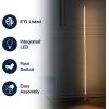 JONATHAN Y JYL7007C Iris 59.5″ Integrated Dimmable LED Floor Lamp Modern Standing Lamp Contemporary for Bedrooms, Living Room, Office, Reading, Black(Iris Gold)