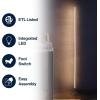 JONATHAN Y JYL7007C Iris 59.5″ Integrated Dimmable LED Floor Lamp Modern Standing Lamp Contemporary for Bedrooms, Living Room, Office, Reading, Black(Iris Chrome)
