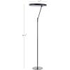 JONATHAN Y JYL7015A Owen 66.7″ Integrated LED Metal Floor Lamp Minimalistic,Modern,Contemporary for Bedrooms, Living Room, Office, Reading, Chrome(Black)