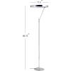 JONATHAN Y JYL7015A Owen 66.7″ Integrated LED Metal Floor Lamp Minimalistic,Modern,Contemporary for Bedrooms, Living Room, Office, Reading, Chrome(Chrome)