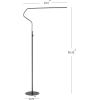 JONATHAN Y JYL7020B Julian 65.25″ Integrated LED Metal Floor Lamp Minimalistic,Modern,Contemporary for Bedrooms, Living Room, Office, Reading, Black(Black)