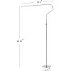 JONATHAN Y JYL7020B Julian 65.25″ Integrated LED Metal Floor Lamp Minimalistic,Modern,Contemporary for Bedrooms, Living Room, Office, Reading, Black(Chrome)