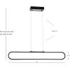 JONATHAN Y JYL7021B Ned 39″ Dimmable Adjustable Integrated LED Metal Linear Pendant Minimalistic Modern Contemporary Dining Room Living Room Kitchen Foyer Bedroom Hallway, Black(Black)
