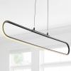 JONATHAN Y JYL7021B Ned 39″ Dimmable Adjustable Integrated LED Metal Linear Pendant Minimalistic Modern Contemporary Dining Room Living Room Kitchen Foyer Bedroom Hallway, Black(Black)