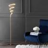 JONATHAN Y JYL7027B Scribble 60.5″ Modern Dimmable Metal Integrated LED Floor Lamp Contemporary,Minimalist,Modern,Glam for Bedrooms, Living Room, Office, Reading, Gold(Gold)