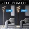 JONATHAN Y JYL7027B Scribble 60.5″ Modern Dimmable Metal Integrated LED Floor Lamp Contemporary,Minimalist,Modern,Glam for Bedrooms, Living Room, Office, Reading, Gold(Gold)
