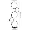 JONATHAN Y JYL7103A Pluto Stacked Circles 45″ 5-Light Contemporary Modern Iron/Aluminum Integrated LED Floor Lamp Standing Reading Lamp for Bedroom Living Room Office, Black, 18.0 in(Pluto Black)