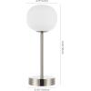 JONATHAN Y JYL7108A Natalia 12.25″ Modern Minimalist Iron Rechargeable Integrated LED Table Lamp Contemporary Bedside Desk Nightstand Lamp for Bedroom Living Room Office, Nickel/White(Nickel/White)