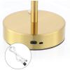 JONATHAN Y JYL7108A Natalia 12.25″ Modern Minimalist Iron Rechargeable Integrated LED Table Lamp Contemporary Bedside Desk Nightstand Lamp for Bedroom Living Room Office, Nickel/White(Brass Gold/White)