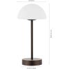 JONATHAN Y JYL7109C Xavier 12.5″ Modern Minimalist Iron Rechargeable Integrated LED Table Lamp Contemporary Bedside Desk Nightstand Lamp for Bedroom Living Room Office, Brass Gold/White(Oil-Rubbed Bronze)