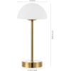 JONATHAN Y JYL7109C Xavier 12.5″ Modern Minimalist Iron Rechargeable Integrated LED Table Lamp Contemporary Bedside Desk Nightstand Lamp for Bedroom Living Room Office, Brass Gold/White(Brass Gold)