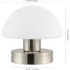JONATHAN Y JYL7113B Zoe 5.75″ Modern Minimalist Iron Rechargeable Integrated LED Table Lamp Contemporary Bedside Desk Nightstand Lamp for Bedroom Living Room Office, Nickel/White(Nickel)
