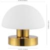 JONATHAN Y JYL7113B Zoe 5.75″ Modern Minimalist Iron Rechargeable Integrated LED Table Lamp Contemporary Bedside Desk Nightstand Lamp for Bedroom Living Room Office, Nickel/White(Brass Gold)