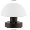 JONATHAN Y JYL7113B Zoe 5.75″ Modern Minimalist Iron Rechargeable Integrated LED Table Lamp Contemporary Bedside Desk Nightstand Lamp for Bedroom Living Room Office, Nickel/White(Oil-Rubbed Bronze)