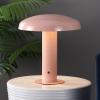 JONATHAN Y JYL7114A Suillius 11″ Contemporary Bohemian Rechargeable/Cordless Portable Iron Integrated LED Mushroom Table Lamp Modern, Coastal Bedside Desk Nightstand Lamp, Black(Pink)