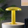 JONATHAN Y JYL7114A Suillius 11″ Contemporary Bohemian Rechargeable/Cordless Portable Iron Integrated LED Mushroom Table Lamp Modern, Coastal Bedside Desk Nightstand Lamp, Black(Yellow)