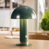 JONATHAN Y JYL7115B Boletus 10.75″ Contemporary Bohemian Rechargeable/Cordless Portable Iron Integrated LED Mushroom Table Lamp Modern, Coastal Bedside Desk Nightstand Lamp, White(Forest Green)