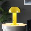 JONATHAN Y JYL7115B Boletus 10.75″ Contemporary Bohemian Rechargeable/Cordless Portable Iron Integrated LED Mushroom Table Lamp Modern, Coastal Bedside Desk Nightstand Lamp, White(Yellow)