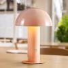 JONATHAN Y JYL7115B Boletus 10.75″ Contemporary Bohemian Rechargeable/Cordless Portable Iron Integrated LED Mushroom Table Lamp Modern, Coastal Bedside Desk Nightstand Lamp, White(Pink)