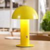 JONATHAN Y JYL7115B Boletus 10.75″ Contemporary Bohemian Rechargeable/Cordless Portable Iron Integrated LED Mushroom Table Lamp Modern, Coastal Bedside Desk Nightstand Lamp, White(Yellow)