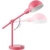 JONATHAN Y JYL7123A Curtis 20.25″ Iron Adjustable Dome Shade LED Task Lamp, USB Charging Port, Classic, Coastal, Industrial, Vintage, Farmhouse, Traditional for Bedroom, Living Room, Office, Black(Pink)