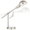 JONATHAN Y JYL7123A Curtis 20.25″ Iron Adjustable Dome Shade LED Task Lamp, USB Charging Port, Classic, Coastal, Industrial, Vintage, Farmhouse, Traditional for Bedroom, Living Room, Office, Black(Nickel)