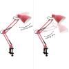 JONATHAN Y JYL7125A Odile 28.5″ Adjustable Articulated Clamp-On LED Task Lamp, Classic, Coastal, Industrial, Vintage, Farmhouse, Traditional for Bedroom, Living Room, Office, Black(Pink)