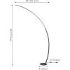 JONATHAN Y JYL7134A Enzo 68″ Contemporary Minimalist Metal Arc Dimmable Integrated LED Floor Lamp for Bedroom, Living Room, Office, Black