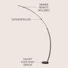 JONATHAN Y JYL7134A Enzo 68″ Contemporary Minimalist Metal Arc Dimmable Integrated LED Floor Lamp for Bedroom, Living Room, Office, Black