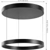 JONATHAN Y JYL7151A Jense 23.75″ Minimalist Modern Metal Adjustable Dimmable Ring LED Pendant, Black for Bedroom, Living Room, Dining Room(Black)