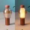 JONATHAN Y JYL7161B Evonne 10.75″ Modern Glam Candle-Style Rechargeable/Cordless Dimmable Integrated LED Table Lamp with Touch Sensor Bedroom, Living Room, Office, Dining Room, Blue/Cooper/Amber(Pink/Copper/Amber)
