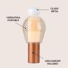 JONATHAN Y JYL7161B Evonne 10.75″ Modern Glam Candle-Style Rechargeable/Cordless Dimmable Integrated LED Table Lamp with Touch Sensor Bedroom, Living Room, Office, Dining Room, Blue/Cooper/Amber(White/Copper/Amber)