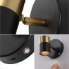 JONATHAN Y JYL7162A Paola 6″ 1-Light Modern Adjustable Head Integrated Dimmable LED Rechargeable Wall Spotlight with Touch Sensor for Bedroom, Living Room, Kitchen, Office, Black/Brass Gold(Black/Brass Gold)