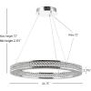 JONATHAN Y JYL7201A Benton 24.7″ Round Integrated LED Crystal/Metal Pendant Chandelier Modern Contemporary Transitional Glam Dining Room Living Room Kitchen Foyer Bedroom Hallway, Chrome/Clear