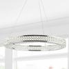 JONATHAN Y JYL7201A Benton 24.7″ Round Integrated LED Crystal/Metal Pendant Chandelier Modern Contemporary Transitional Glam Dining Room Living Room Kitchen Foyer Bedroom Hallway, Chrome/Clear