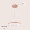 JONATHAN Y JYL7203A Brice 23.75′ Round Integrated LED Metal Pendant Chandelier Modern Contemporary Transitional Dining Room Living Room Kitchen Foyer Bedroom Hallway, Matte Black(Matte Pink)