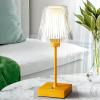 JONATHAN Y JYL7225C Oscar 12.5″ Modern Industrial Rechargeable/Cordless Portable Iron/Acrylic Integrated LED Table Lamp with Ribbed Shade Classic, Contemporary Bedside Desk Nightstand Lamp, Orange(Orange)