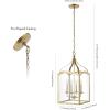 JONATHAN Y JYL7403C Ruth 11″ 4 Light Traditional Classic Lantern Metal/Glass LED Pendant Modern Industrial Farmhouse Dining Room Living Room Kitchen Foyer Bedroom Hallway, Gold(Gold)