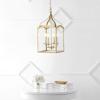 JONATHAN Y JYL7403C Ruth 11″ 4 Light Traditional Classic Lantern Metal/Glass LED Pendant Modern Industrial Farmhouse Dining Room Living Room Kitchen Foyer Bedroom Hallway, Gold(Gold)