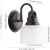 JONATHAN Y JYL7407C Virginia 5.75″ 1-Light Metal/Glass LED Traditional Classic Vanity Light Modern 2700K LED 4W Bulb Entryway Lobby Kitchen Bathroom Bedroom Living Room Hallway, Oil Rubbed Bronze(Oil-Rubbed Bronze)