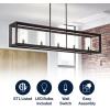 JONATHAN Y JYL7414A Anna 38.5″ Linear 5-Light Metal/Glass LED Pendant Contemporary Transitional Traditional Dimmable Dining Room Living Room Kitchen Foyer Bedroom Hallway, Oil Rubbed Bronze/Clear(Oil Rubbed Bronze/Clear)