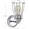 JONATHAN Y JYL7415A Evelyn 5.13″ 1-Light Metal Industrial Vanity Light Contemporary Transitional Reversible 2200K Edison 25W Bulb Included for Bathroom Hallway Living Room Bedroom Mirror, Chrome(Chrome)