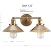 JONATHAN Y JYL7424A June 17.5″ 2-Light Metal Shade Farmhouse Sconce Contemporary Transitional 2200K Edison 25W Bulbs Included for Bedroom Living Room Bathroom, Vanity Lighting, Chrome(Brass Gold)