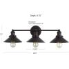 JONATHAN Y JYL7424A June 17.5″ 2-Light Metal Shade Farmhouse Sconce Contemporary Transitional 2200K Edison 25W Bulbs Included for Bedroom Living Room Bathroom, Vanity Lighting, Chrome(Oil-Rubbed Bronze)