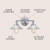 JONATHAN Y JYL7424A June 17.5″ 2-Light Metal Shade Farmhouse Sconce Contemporary Transitional 2200K Edison 25W Bulbs Included for Bedroom Living Room Bathroom, Vanity Lighting, Chrome(Chrome)