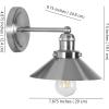 JONATHAN Y JYL7424A June 17.5″ 2-Light Metal Shade Farmhouse Sconce Contemporary Transitional 2200K Edison 25W Bulbs Included for Bedroom Living Room Bathroom, Vanity Lighting, Chrome(Nickel)